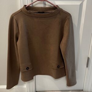 Ann Taylor Tan Knit Top S